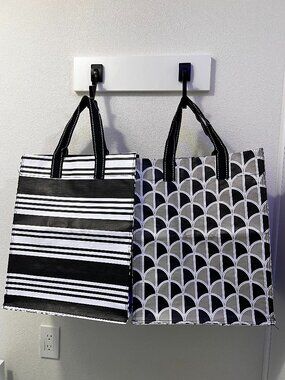 Premium Heavy-Duty Reusable Grocery Tote Bags (set of 2) - NWOT